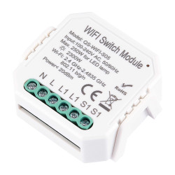 WIFI реле 1 канал, 10A Белый - -*Max 2300W/250W - Ra IP20 L46xW46xH18 100-240V AROUND    ST9000.500.01C