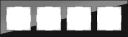 Рамка на 4 поста черный Werkel W0041108 (WL01-Frame-04 Favorit)