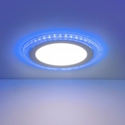 Встраиваемый светодиодный светильник Elektrostandard DLR024 12+6W 4200K Blue