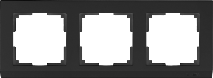 Рамка на 3 поста Werkel Stark W0031808 (WL04-Frame-03 черный)