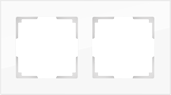 Рамка на 2 поста белый,стекло Werkel W0021101 (WL01-Frame-02 Favorit)