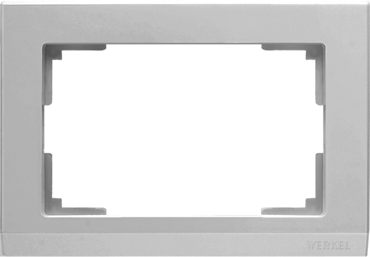 Рамка для двойной розетки серебряный Werkel W0081806 (WL04-Frame-01-DBL Stark)