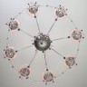 Подвесной светильник Eurosvet 10086/8 серебро/дымчатый хрусталь Strotskis Rosetta
