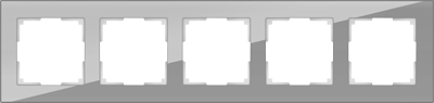 Рамка на 5 постов серый,стекло Werkel W0051115 (WL01-Frame-05 Favorit)