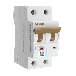 Автоматический выключатель 2P 50 A C 4,5 кА W902P504 Werkel