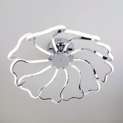 Потолочный светодиодный светильник Eurosvet 90095/10 хром Begonia