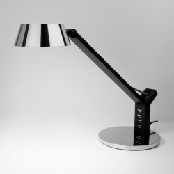 Настольная лампа Eurosvet 80426/1 черный/серебро Slink