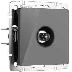 ТВ-розетка оконечная (графит акрил) Werkel W1183044