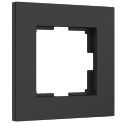 Рамка на 1 пост Slab (черный матовый) Werkel W0012908