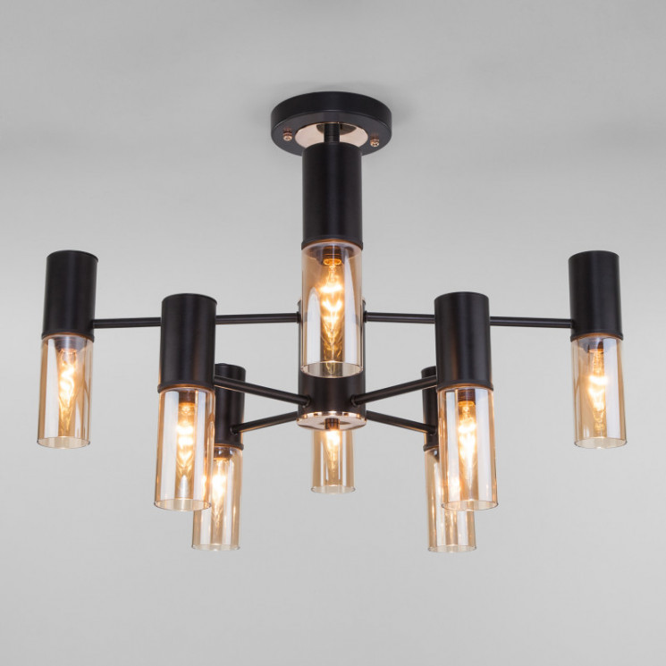 Люстра на штанге Eurosvet 70125/8 черный Tesoro