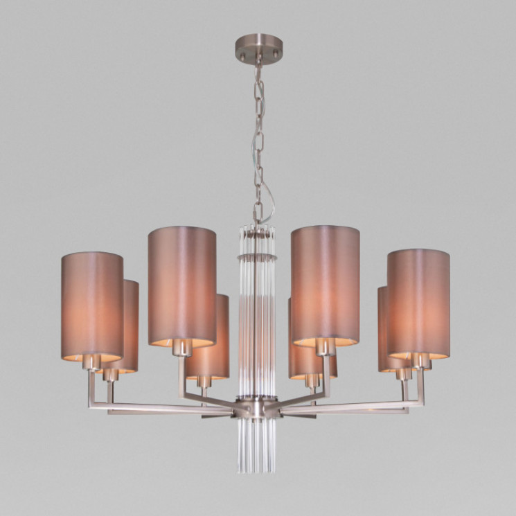 Подвесная люстра Eurosvet 60134/8 никель Soffio