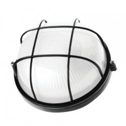 Светильник НПП1302 черный/круг решетка 60W IP54 IEK