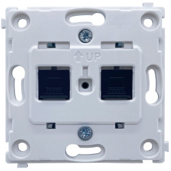 Механизм компьютерной розетки Donel RJ45 2-я Cat.6/ClassE-8/8, серия DA DA16600 