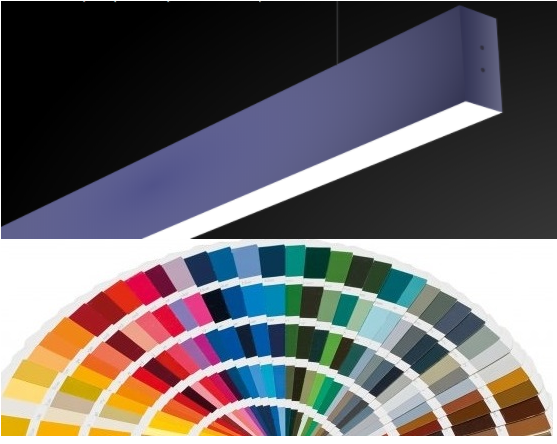 Профильный светодиодный светильник ССП подвесной двухсторонний Elektrostandard 35W 2500Lm 128см 4200К Цвет на выбор по Ral