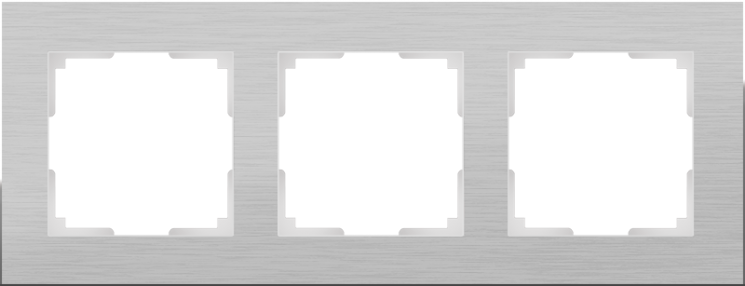 Рамка на 3 поста алюминий Werkel W0031706 (WL11-Frame-03 Aluminium)