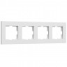 Рамка на 4 поста Slab (белый матовый) Werkel W0042961
