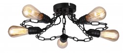 Светильник потолочный Arte lamp A9344PL-5BK RIVERRUN