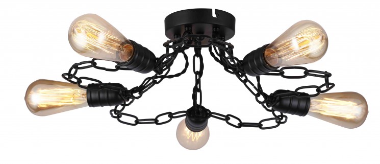 Светильник потолочный Arte lamp A9344PL-5BK RIVERRUN