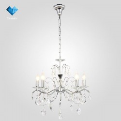 Люстра Eurosvet 10059/5 хром/прозрачный хрусталь Strotskis