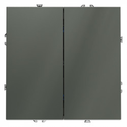 Выключатель двухклавишный VOLTUM VLS020106 титан