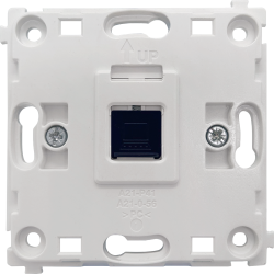 Механизм розетки Donel RJ45 Black одиночная с центральным расположением, cat.6/ClassE-8, серия DA DA16200