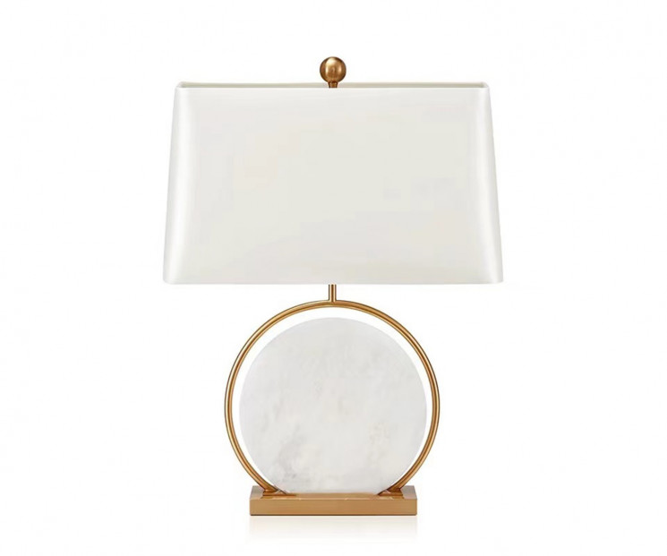 Kink Light 07709-T,01-20(01) Настольная лампа Элин белый/бронза d38 h62 E27 1*40W