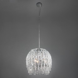 Подвесной светильник Eurosvet 10091/3 хром/прозрачный хрусталь Strotskis Oliver