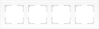 Рамка на 4 поста белый матовый Werkel W0041105 (WL01-Frame-04 Favorit)
