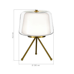 Прикроватная лампа ST Luce Латунь/Белый, Прозрачный LED 1*16W 3000K        SL6127.304.01