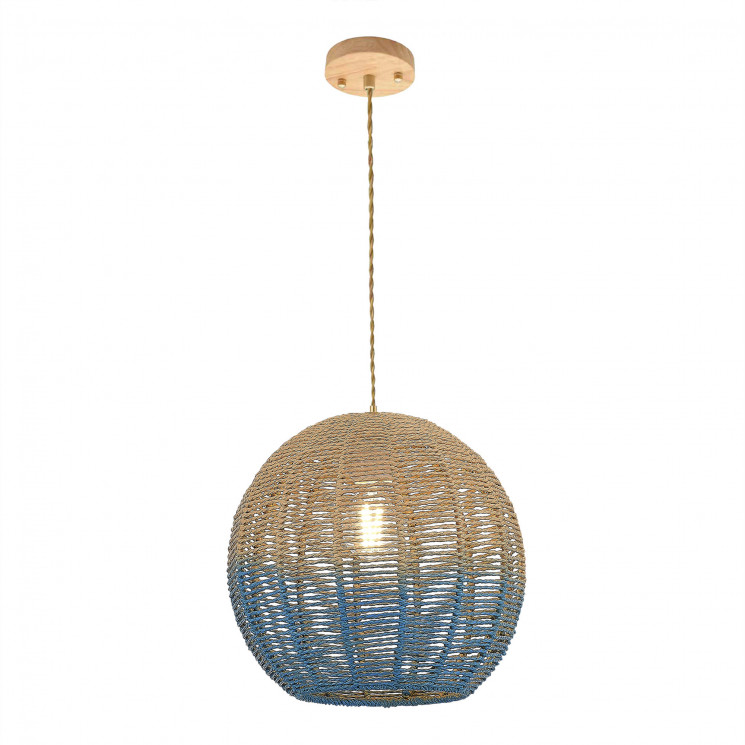 Светильник подвесной ST Luce Древесный/Бежевый,Синий E27 1*40W          SL1514.623.01