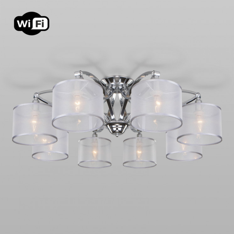 Накладная люстра Eurosvet 60124/8 хром Smart (60109/8) Fabiola