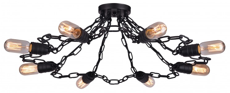 Светильник потолочный Arte lamp A9344PL-8BK RIVERRUN