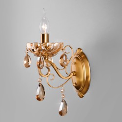 Классическое бра с хрусталем Eurosvet Escada 10109/1 бронза/тонированный хрусталь Strotskis