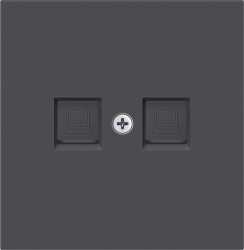 Накладка для розетки Donel RJ45, 2-я, черный, серия R98 DA86928