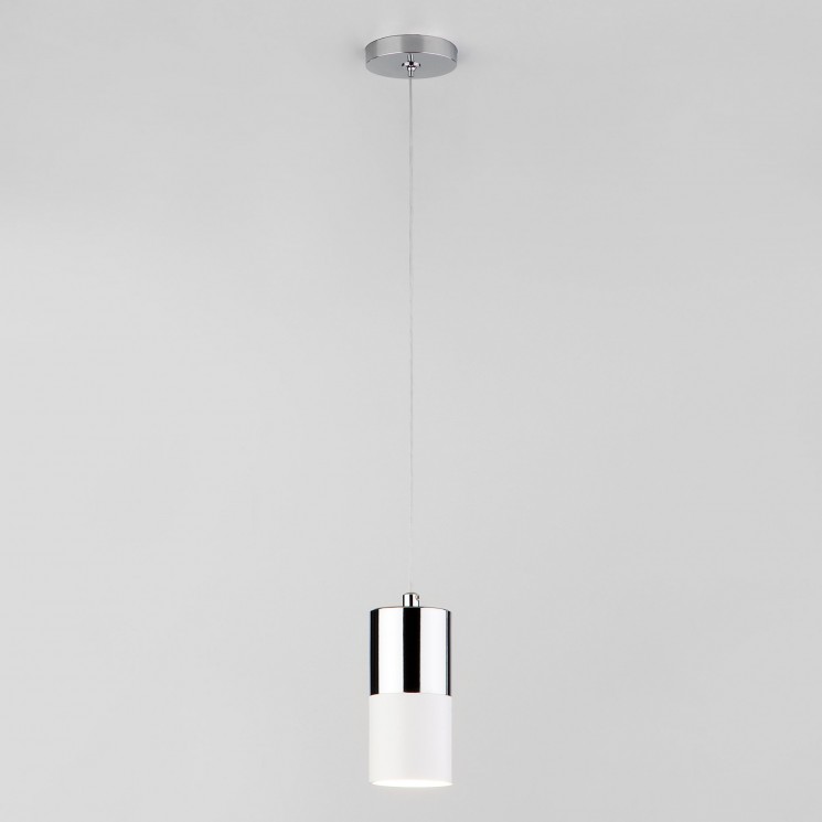 Подвесной светильник Eurosvet 50146/1 хром/белый Mini Topper