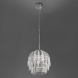 Подвесной светильник Eurosvet 10091/1 хром/прозрачный хрусталь Strotskis Oliver