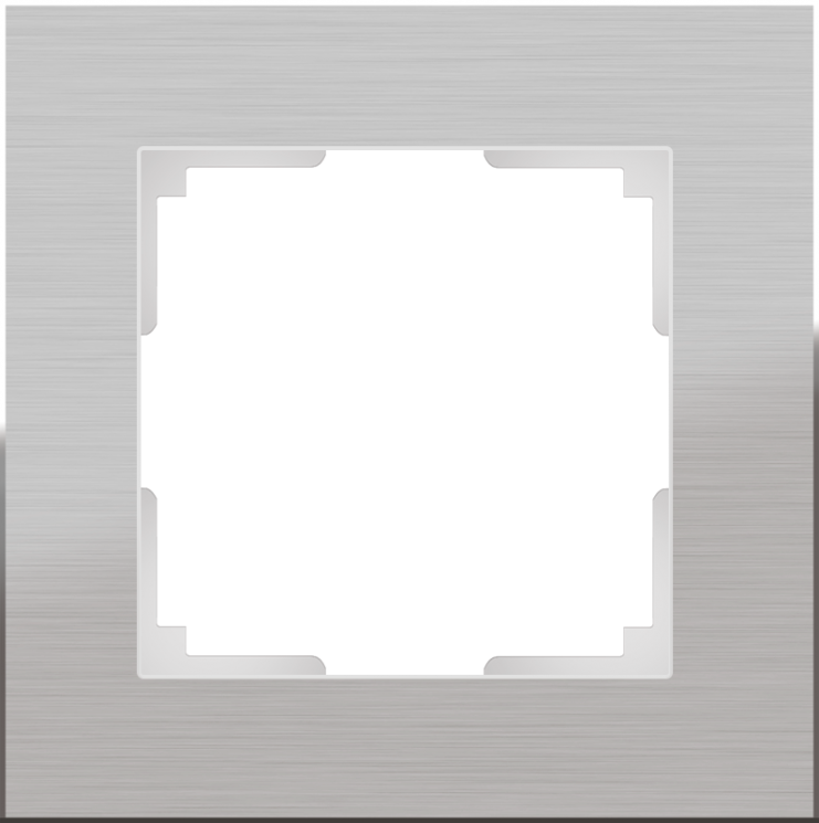 Рамка на 1 пост алюминий Werkel W0011706 (WL11-Frame-01 Aluminium)