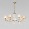 Подвесная люстра с тканевыми абажурами Eurosvet 60148/7 матовое золото Charuel