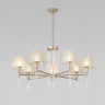 Подвесная люстра с тканевыми абажурами Eurosvet 60148/7 матовое золото Charuel