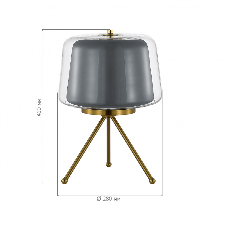 Прикроватная лампа ST Luce Латунь/Серый, Прозрачный LED 1*16W 3000K        SL6127.314.01