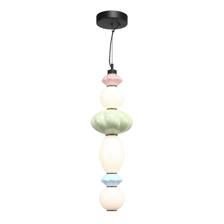 Светильник подвесной ST Luce черный/розовый, зеленый, синий, опаловый LED 1*24W 3000K      SL6134.433.01