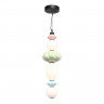 Светильник подвесной ST Luce черный/розовый, зеленый, синий, опаловый LED 1*24W 3000K      SL6134.433.01