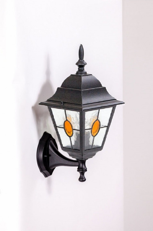 Настенный уличный(фасадный) светильник YAOHUALUX 79901MlgY Bl QUADRO M lead GLASS