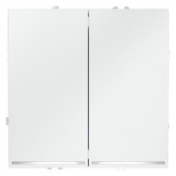 Выключатель двухклавишный VOLTUM VLS020202 белый матовый