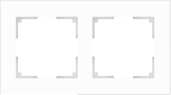 Рамка на 2 поста белый матовый Werkel W0021105 (WL01-Frame-02 Favorit)