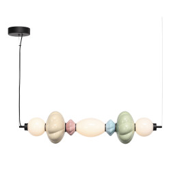 Светильник подвесной ST Luce черный/зеленый, розовый, желтый, синий, опаловый LED 1*24      SL6134.443.01