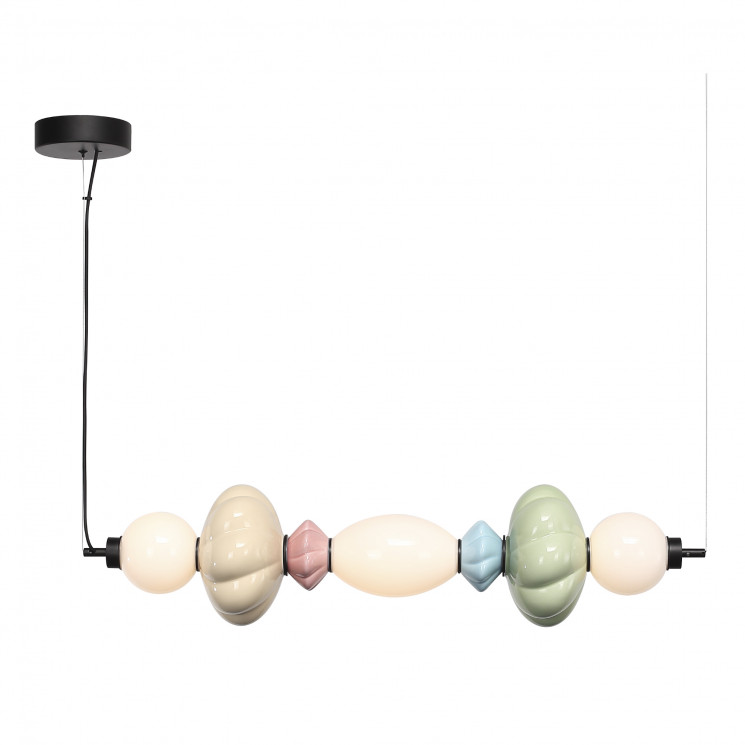 Светильник подвесной ST Luce черный/зеленый, розовый, желтый, синий, опаловый LED 1*24      SL6134.443.01