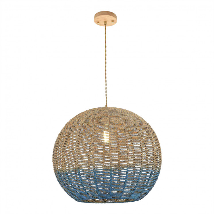 Светильник подвесной ST Luce Древесный/Бежевый,Синий E27 1*7W          SL1514.633.01