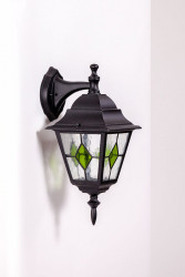 Настенный уличный(фасадный) светильник YAOHUALUX 79902MlgG Bl QUADRO M lead GLASS