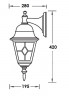 Настенный уличный(фасадный) светильник YAOHUALUX 79902MlgG Bl QUADRO M lead GLASS
